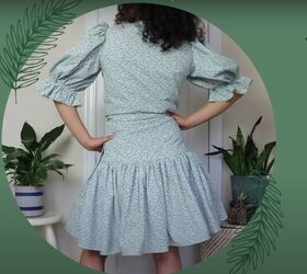 puff sleeve dress sewing tutorial bedsheet upcycle