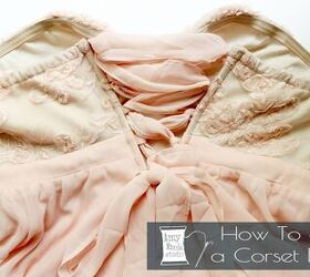 how to refashion a dress to a corset back