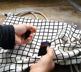 make a super simple drawstring cycling backpack with night lights
