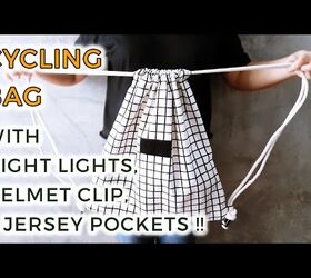 Make a Super Simple Drawstring  Cycling Backpack With Night Lights