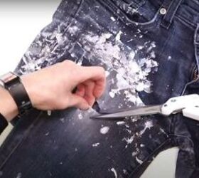 how to repair holes in jeans, How to repair holes in stretch jeans