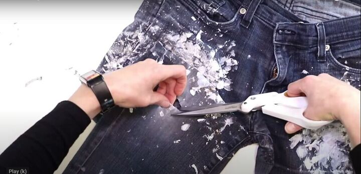 how to repair holes in jeans, How to repair holes in stretch jeans