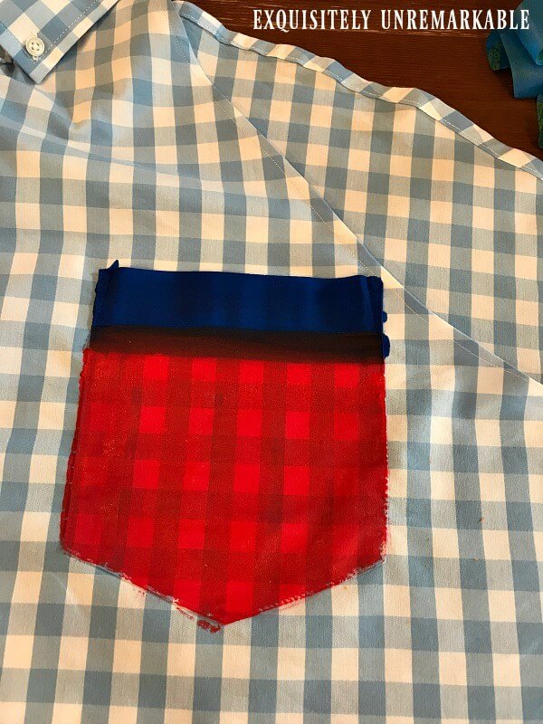 flag inspired painted pocket