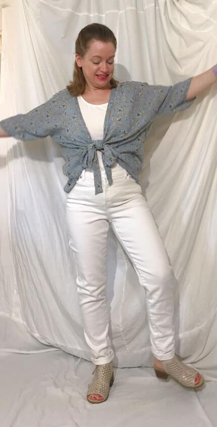 cropped tie front jacket