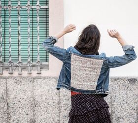 DIY: Upcycle Your Denim Jacket With Some Fabric