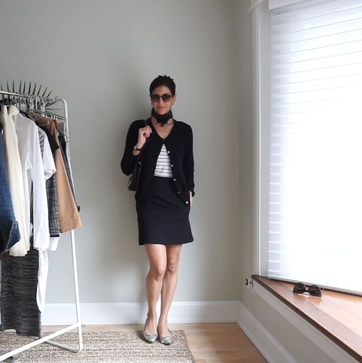 how to style a black cardigan