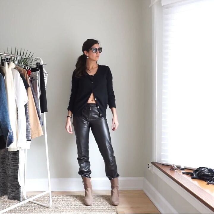 how to style a black cardigan