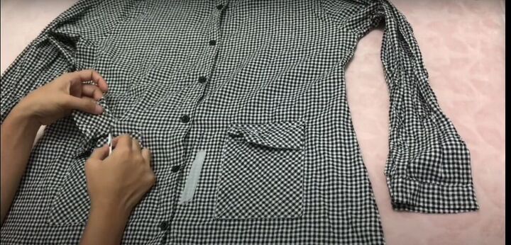 diy dress from a button down shirt, How to sew a DIY dress