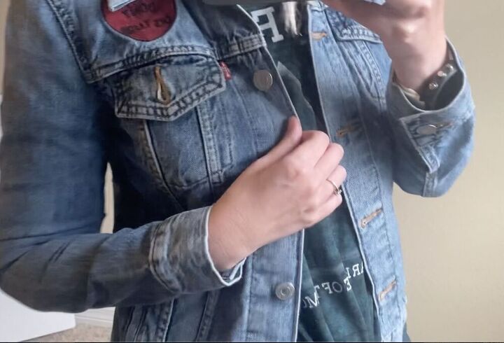upcycle a patchwork denim jacket with old jeans