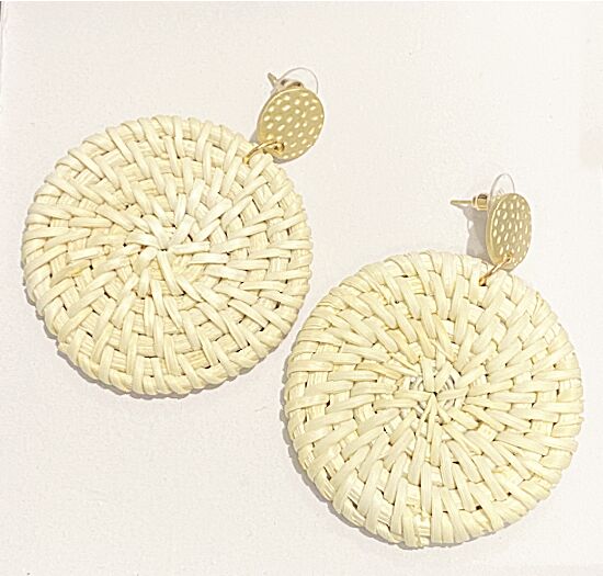 how to paint rattan earrings