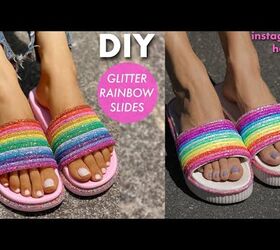 DIY Glitter Rainbow Slides