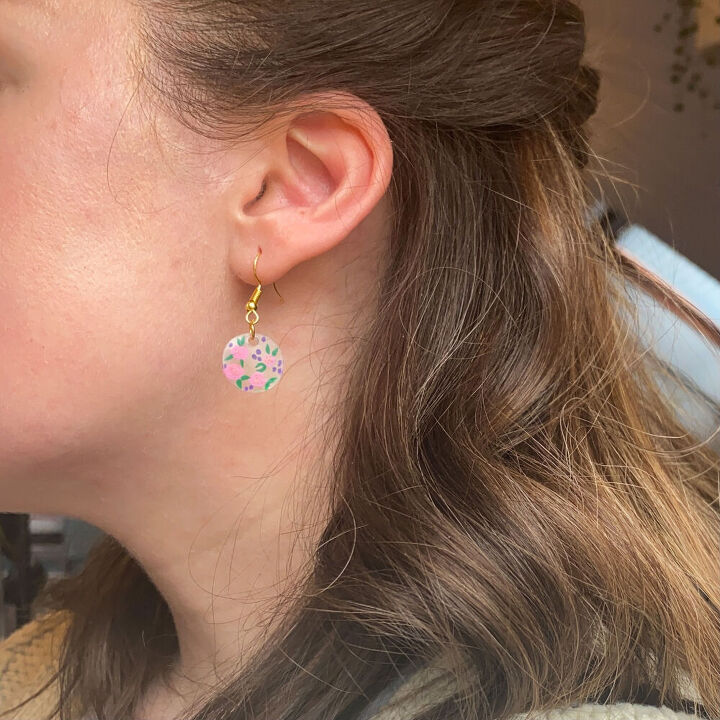shrinkies floral earring tutorial