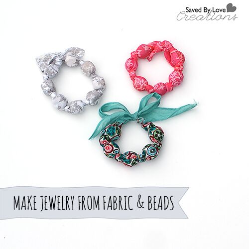 how to make fabric wooden bead jewelry