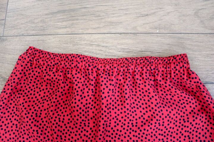 how to easy diagonal seam two tone skirt with elasticated waist