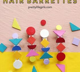 diy geometric hair barrettes