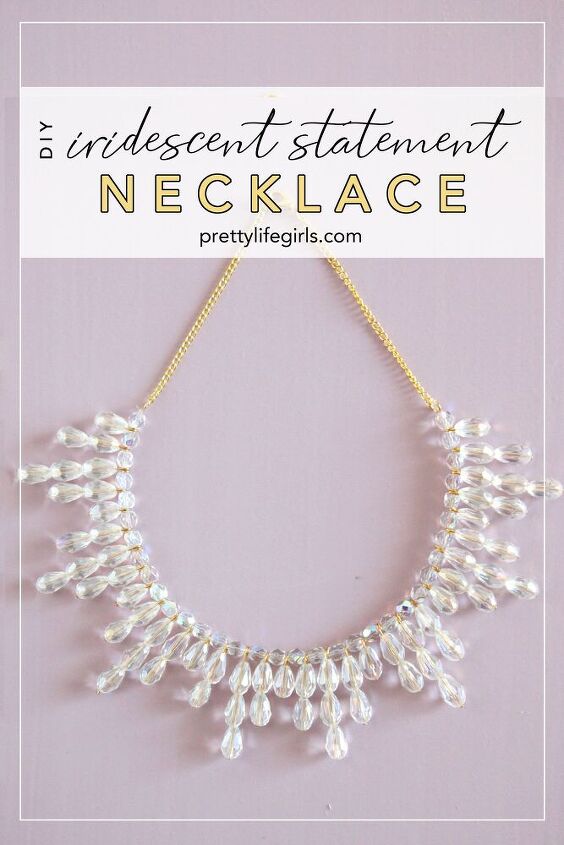 how to make your own diy iridescent necklace