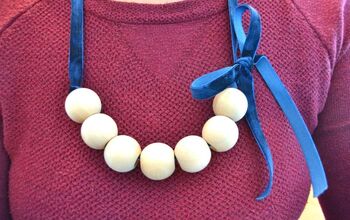 Make Your Own Necklace With Beads and Velvet