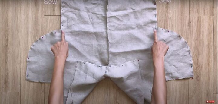 easy paperbag shorts pattern tutorial, Sewing pocket pieces