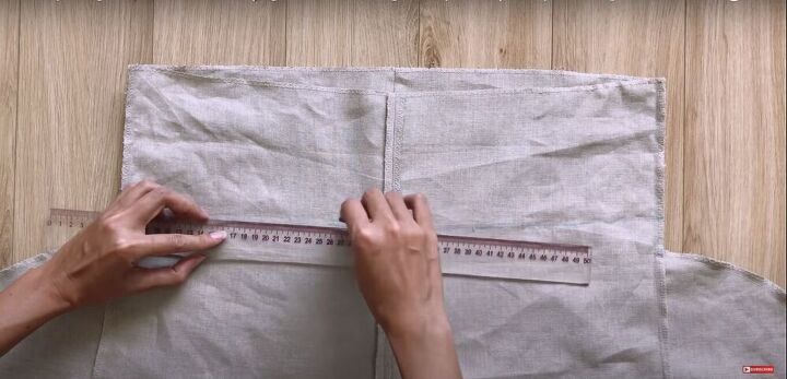 easy paperbag shorts pattern tutorial, Marking the waistband