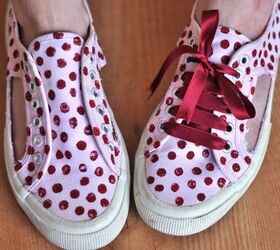 diy cut up and dotted sneakers