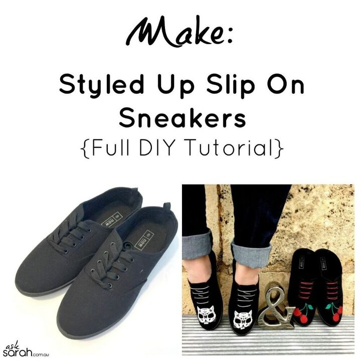 make styled up slip on sneakers full diy tutorial