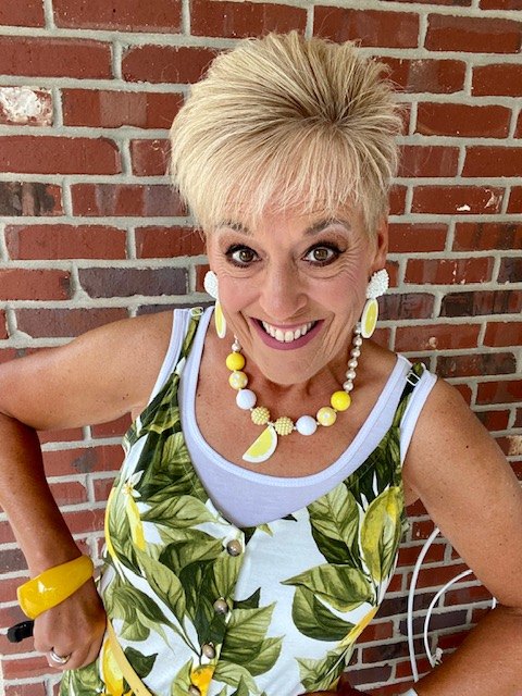lemon print summer styling, Lemon Earrings and Necklace Cora s Den Cora s Den is a small family owned business in Arkansas Love that they will customize items for you and they have great service and delivery I ve been trying to support small business especially owned by women