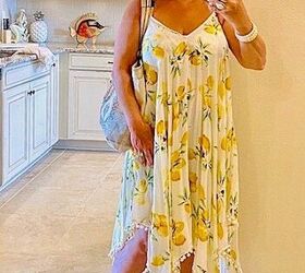 lemon print summer styling, Michelle of Over Fifty and Blessed