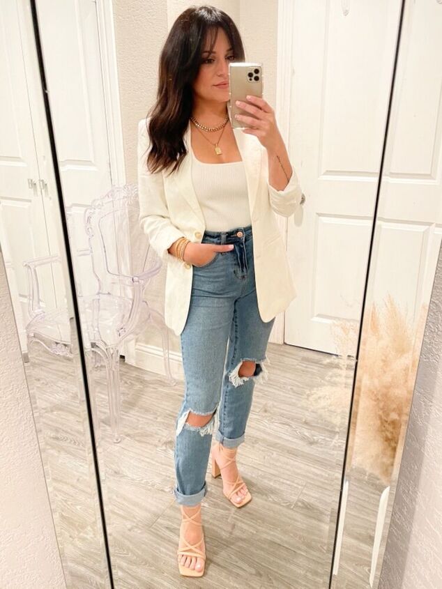 styling a white blazer for spring summer