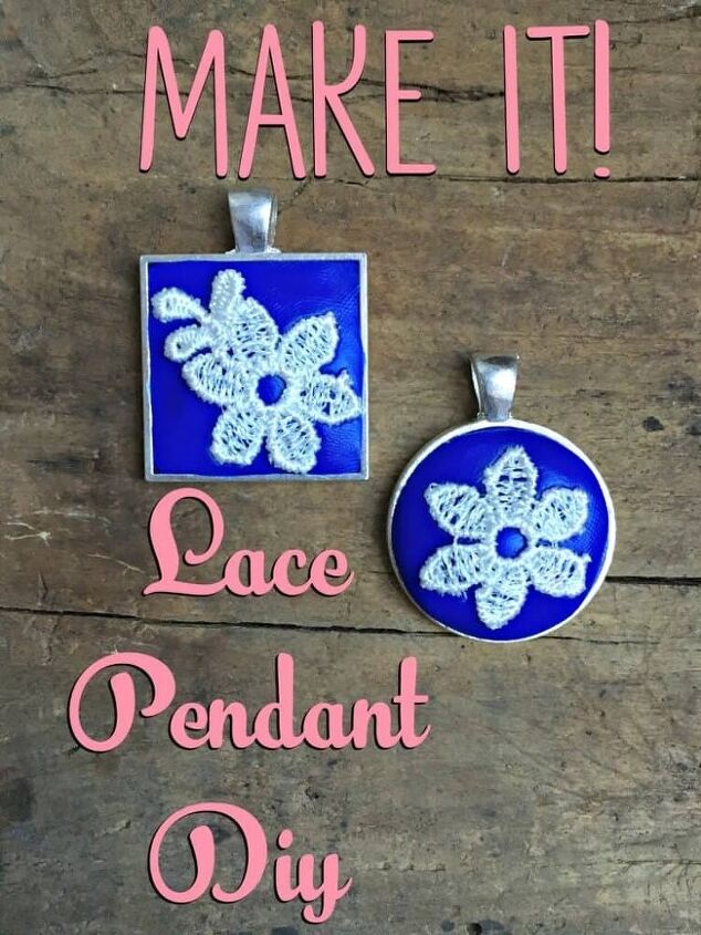 lace and clay pendant diy