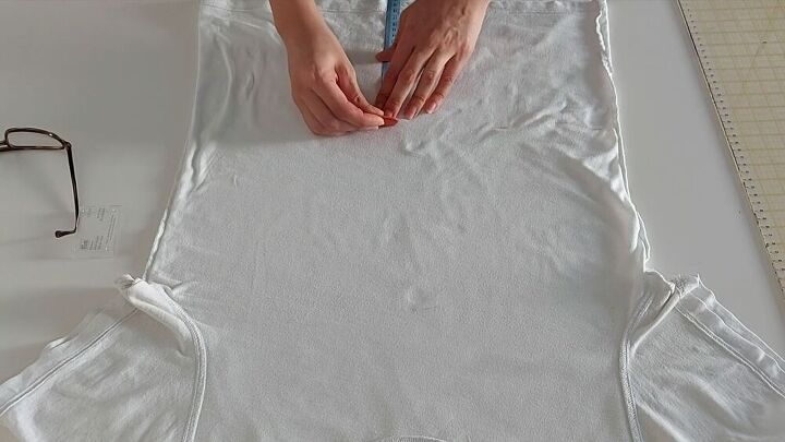 how to upcycle a plain white tee, Make a DIY patchwork top