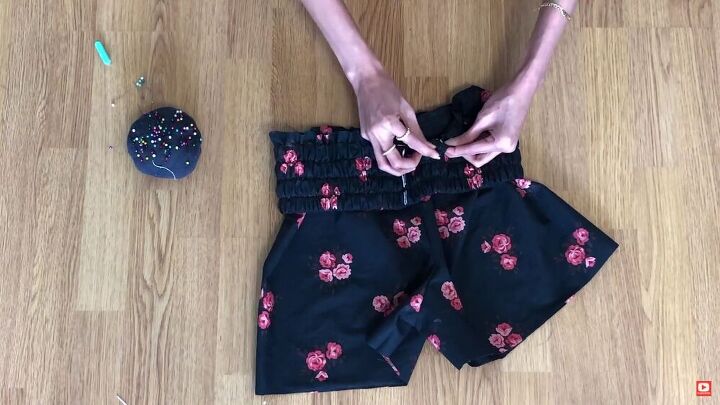make a trendy pair of high waist shorts with a matching crop top