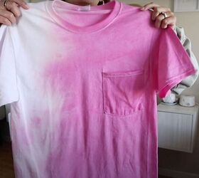 sweatshirt and top reverse tie dye and dip dye tutorial, Reverse tie dye bleach