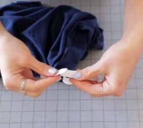 3 quick easy diy t shirt hacks that will transform your old tees, Feeding the elastic throuh the casing