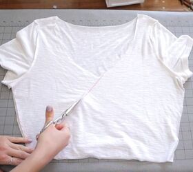 3 quick easy diy t shirt hacks that will transform your old tees, How to turn a t shirt into a v neck top