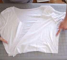 3 quick easy diy t shirt hacks that will transform your old tees, Sewing the new sides seams of the t shirt