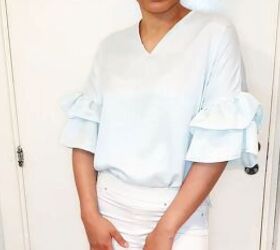Make a Flattering DIY Blouse With Ruffled Sleeves