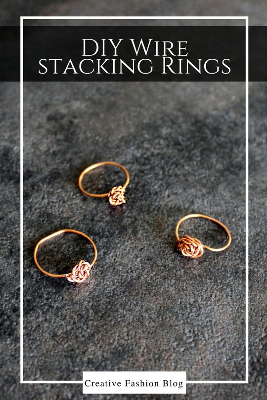 How To Make DIY Dainty Stacking Wire Rings | Upstyle