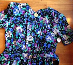 refashion frumpy floral dress to strappy summer jumpsuit