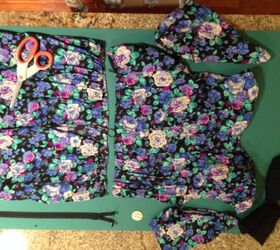 refashion frumpy floral dress to strappy summer jumpsuit