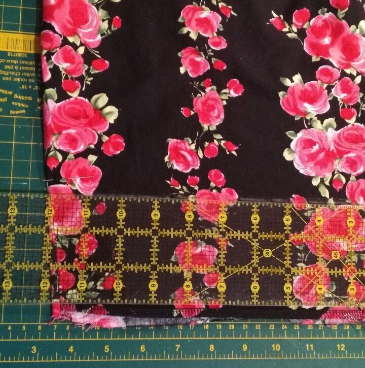 sew a cuffed hem on sleeves or pants, Cut your seam allowance in a straight line I like to use a rotary cutter and ruler cutting mat but it is fine to mark a line and cut with fabric scissors