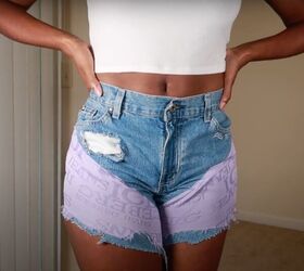 make old jeans into new shorts diy makeover