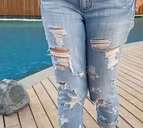 how to make ripped jeans, Basic DIY ripped jeans