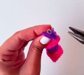 how to make pom pom earrings, pom pom earrings DIY