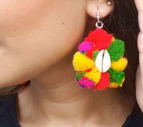 how to make pom pom earrings