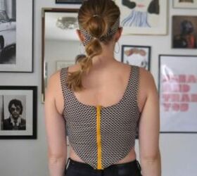 upcycling alert make a corset tank top from a coat