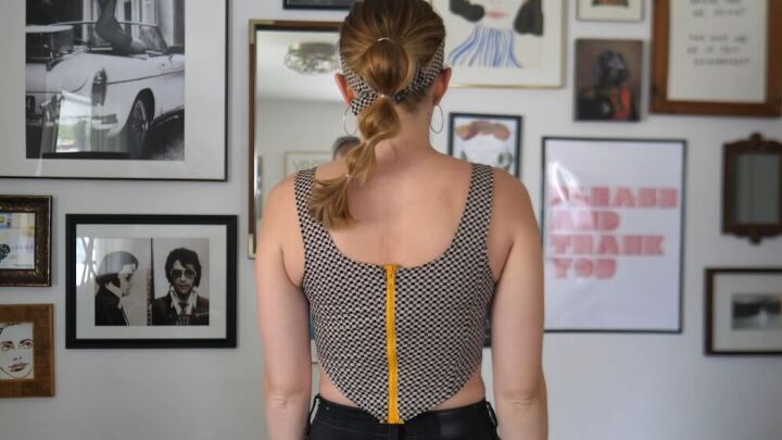 upcycling alert make a corset tank top from a coat