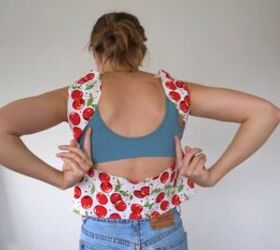 make this exquisite backless top from an old blouse, Basic backless top