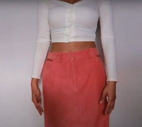 diy mini skirt thrift flip, Make a DIY mini skirt