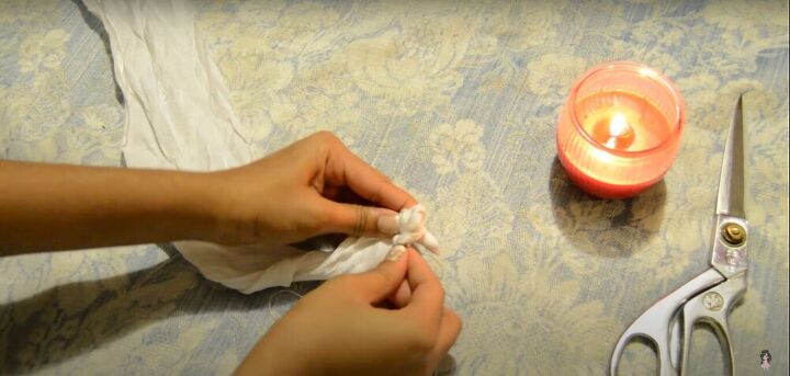 how to make fabric roses from scrap fabric, fabric roses tutorial