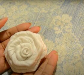 how to make fabric roses from scrap fabric